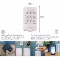 Ceramic Essential Oil Diffuser with 7-Color LED Light - Image 4
