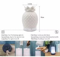 Ceramic Diffuser & Humidifier Pineapple Essential Oil Diffuser with LED Light - Image 5