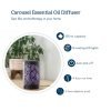 100ml Ultrasonic Essential Oil Diffuser with LED Light & 360° Rotation (Black Metal) - Image 4
