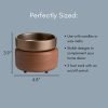2-in-1 Candle & Wax Melt Warmer - Bronze and Walnut Ceramic - Image 4