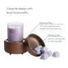 2-in-1 Candle & Wax Melt Warmer - Bronze and Walnut Ceramic - Image 5