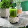 2-in-1 Candle & Wax Melt Warmer (Geometric, Bronze & White) - Image 4