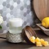2-in-1 Candle & Wax Melt Warmer (Geometric, Bronze & White) - Image 2