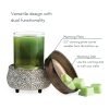 2-in-1 Candle & Wax Melt Warmer (Geometric, Bronze & White) - Image 3