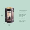 Brown Metal Warmer with Geometric Glass & Vintage Bulb (Wax Melts) - Image 4