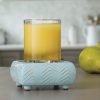 Chevron 2-in-1 Ceramic Candle Warmer & Dish (Blue & White) - Image 3