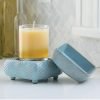 Chevron 2-in-1 Ceramic Candle Warmer & Dish (Blue & White) - Image 4