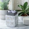 Fragrance Warmer for Warming Scented Candle Wax Melts - Grey & White Modern Cottage - Image 2