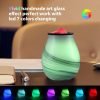 Handmade Glass Ink Painting Wax Warmer with LED Lights - Image 2