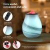 Handmade Glass Ink Painting Wax Warmer with LED Lights - Image 3