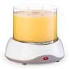 Modern Candle Wax Warmer Plate with Auto Shutoff Timer (White)