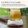 Modern Candle Wax Warmer Plate with Auto Shutoff Timer (White) - Image 4