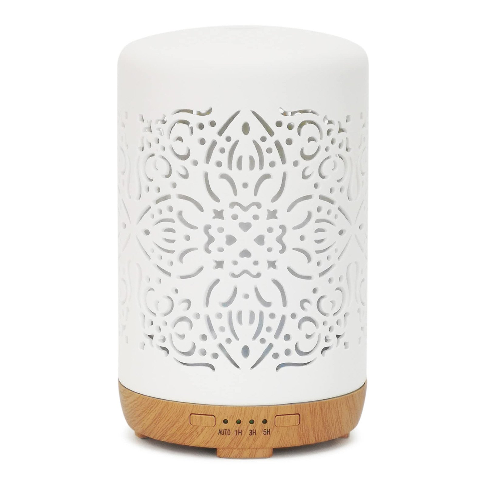 Elegant Ceramic Essential Oil Diffuser 250ml with LED Lights